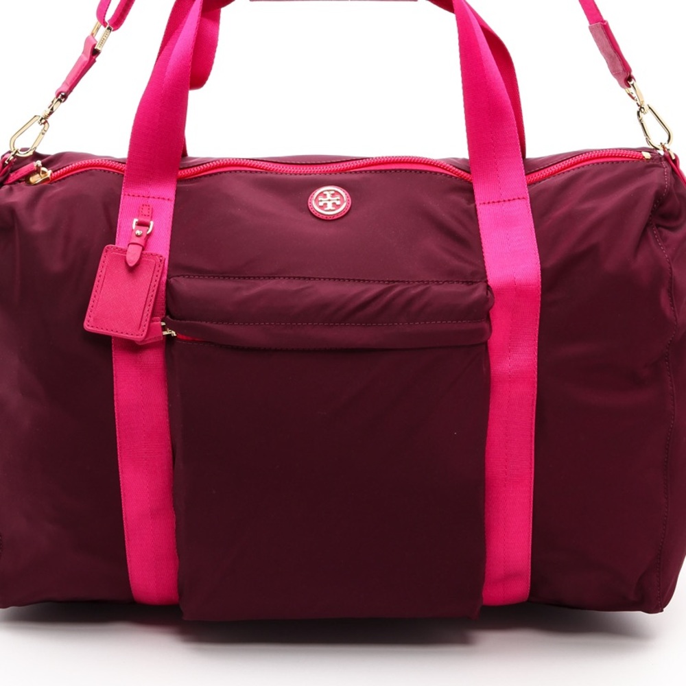 Tory Burch Travel Nylon Overnight Duffel Bag
